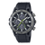 Casio Edifice Herrenuhr, schwarze Lünette mit 30/60 Markierungen und grünen Chrono-Akzenten