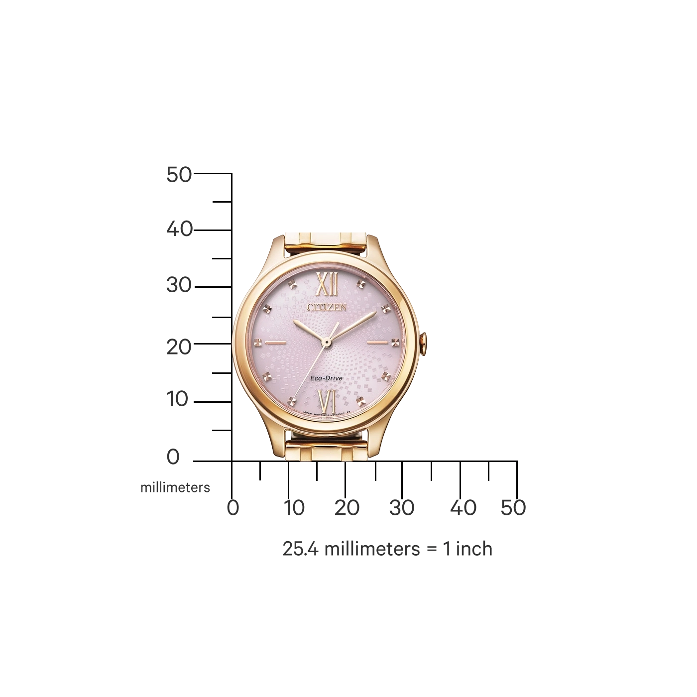 Citizen Elegance EM0503-75X Uhr • Eco-Drive • Roségold Mesh