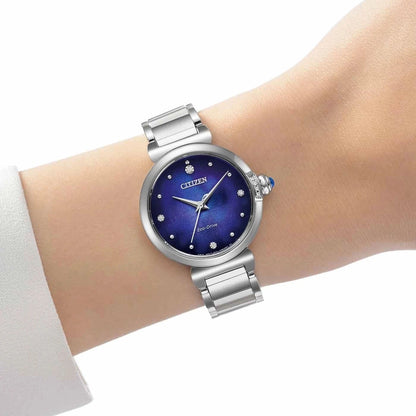 Citizen L EM1060-87L Damenuhr • Nachhaltiger Eco-Drive • 4 Diamanten