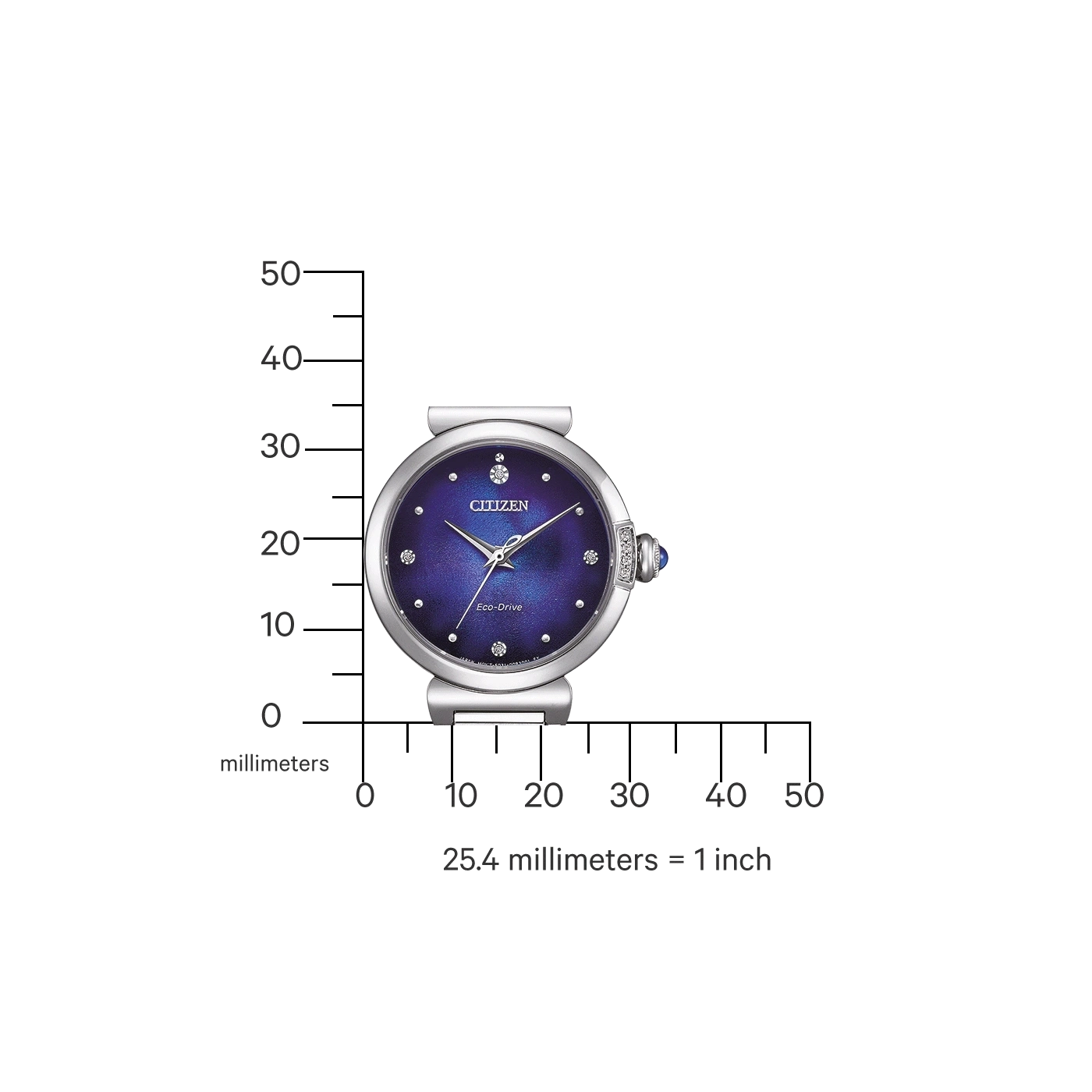 Citizen L EM1060-87L Damenuhr • Nachhaltiger Eco-Drive • 4 Diamanten