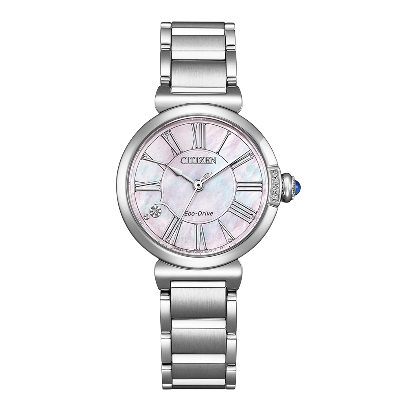Citizen EM1060-87Y Damenuhr Eco-Drive • Saphirglas • Perlmutt-Zifferblatt