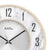 Wanduhr-Zifferblatt mit Marmoroptik, beigem Rand, großen schwarzen Ziffern 12 und 2