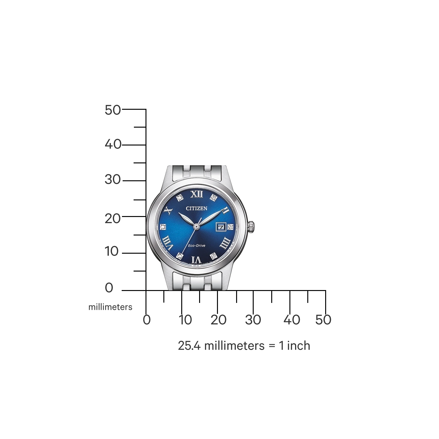 Citizen Elegance FE1240-81L Uhr • Eco-Drive • Blaues Zifferblatt