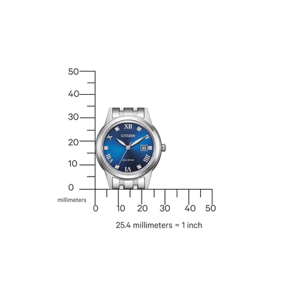 Citizen Elegance FE1240-81L Uhr • Eco-Drive • Blaues Zifferblatt