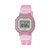 Rosa Digitaluhr für Damen mit Display, Bedienelement „LIGHT“ und „WATER RESIST“