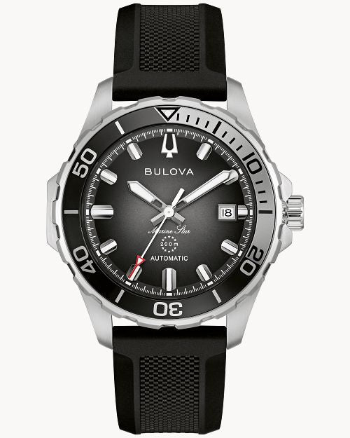 Bulova Marine Star 98B465 Herrenuhr Schwarz • Automatikwerk • Saphirglas