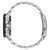 Citizen Herrenarmbanduhr seitlich, silbernes Metallgehäuse und Metallarmband