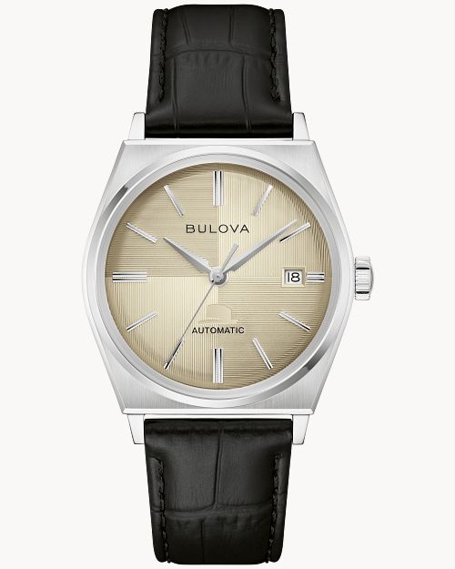 Bulova Frank Sinatra 96B483 Herrenuhr Beige • Automatikwerk • Saphirglas