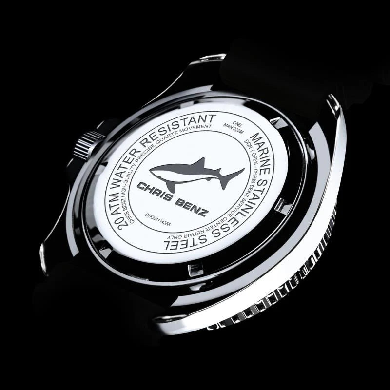 Chris Benz ONE Man 200M CBO-B-MB-SW Herren Uhr • Hai-Proof • Saphirglas