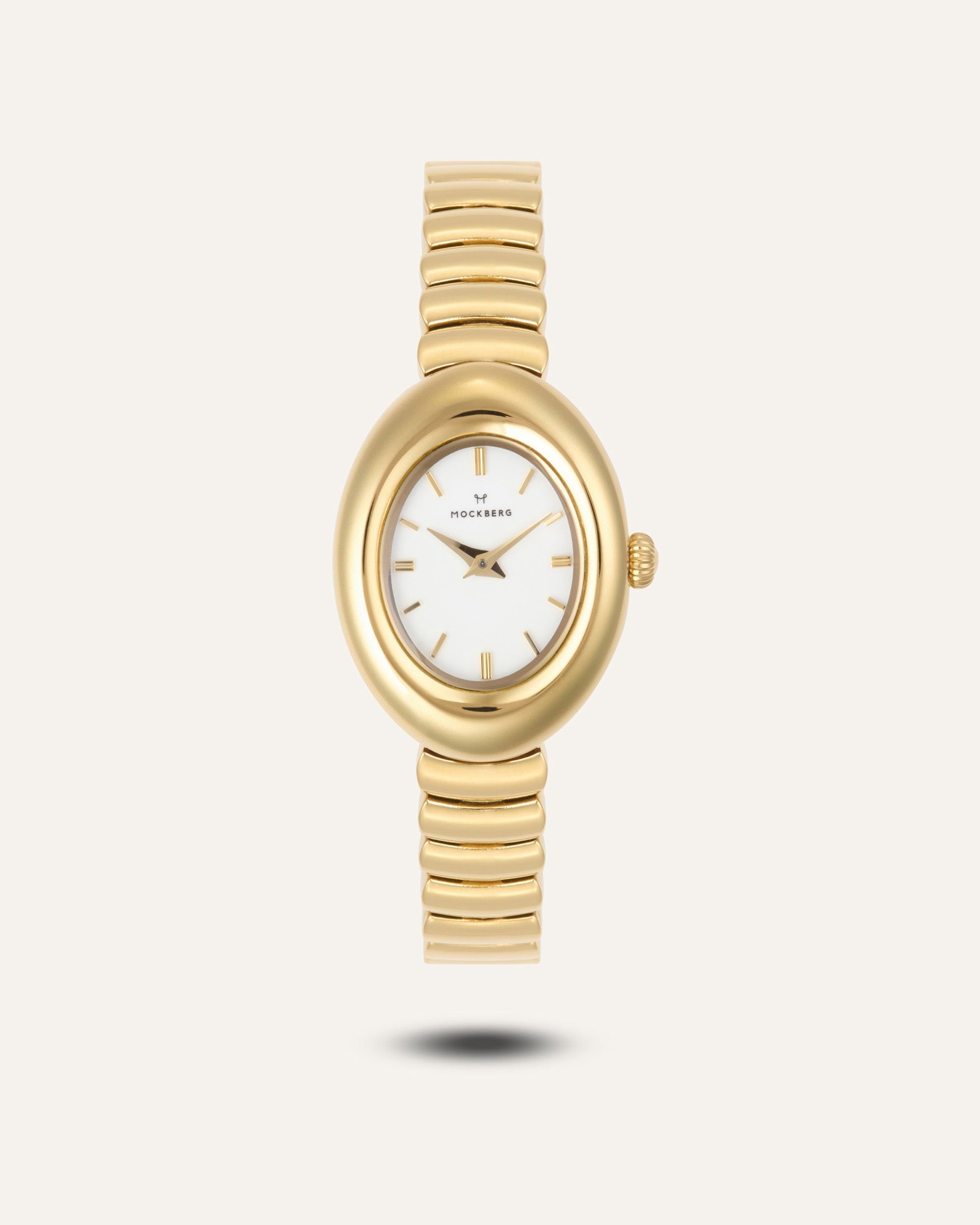 Mockberg Belle Oval MB1418 Damen Armbanduhr Gold • Mineralglas • Ovales Gehäuse