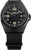 Traser Herrenuhr mit schwarzem Zifferblatt, beigen Leuchtindizes und schwarzem Textilband