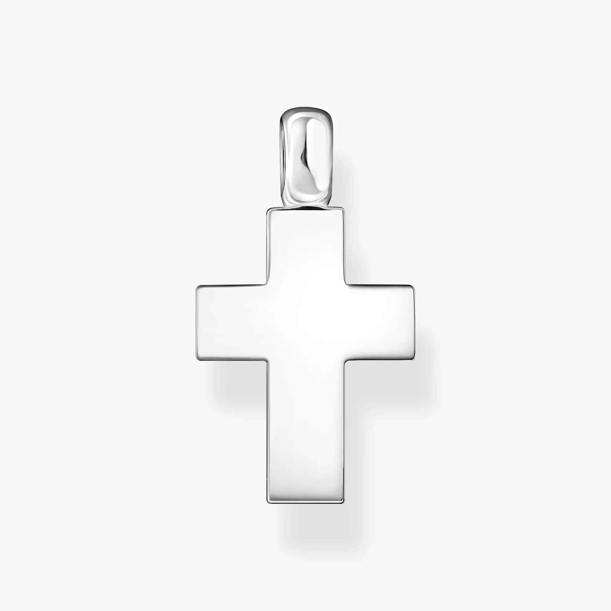 Kreuz-Anhänger aus Metall mit minimalistischer Kreuzform, mit Öse