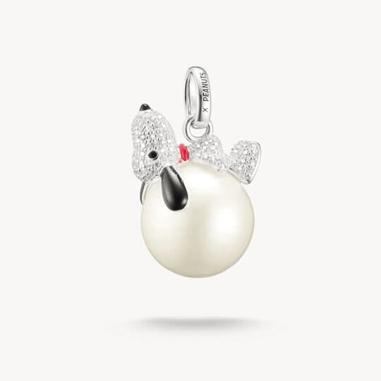 Exklusiver THOMAS SABO PEANUTS Snoopy Schneeball Anhänger 925er Sterlingsilber Zirkonia