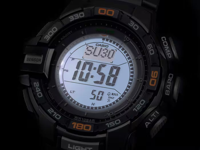 Casio Pro Trek PRG-270-1ER Herren Uhr • Robustes Solar-Uhrwerk • Integrierter Triple Sensor