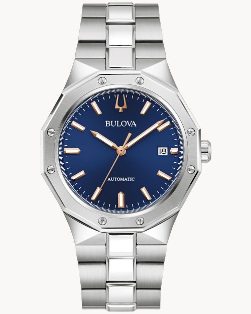 Bulova Classic Prestige 96B463 Herrenuhr Blau • Automatikwerk • Saphirglas