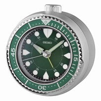 Seiko QHE207A Wecker Silber • Drehbare Lünette • Leiser Sweep-Sekundenzeiger