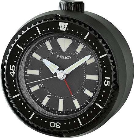 Seiko QHE207K Wecker Schwarz • Sweep-Uhrwerk • Lumibrite Leuchtmasse