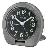 Seiko QHT018T Reisewecker Grau • Leuchtzeiger • Analoges Quarzwerk