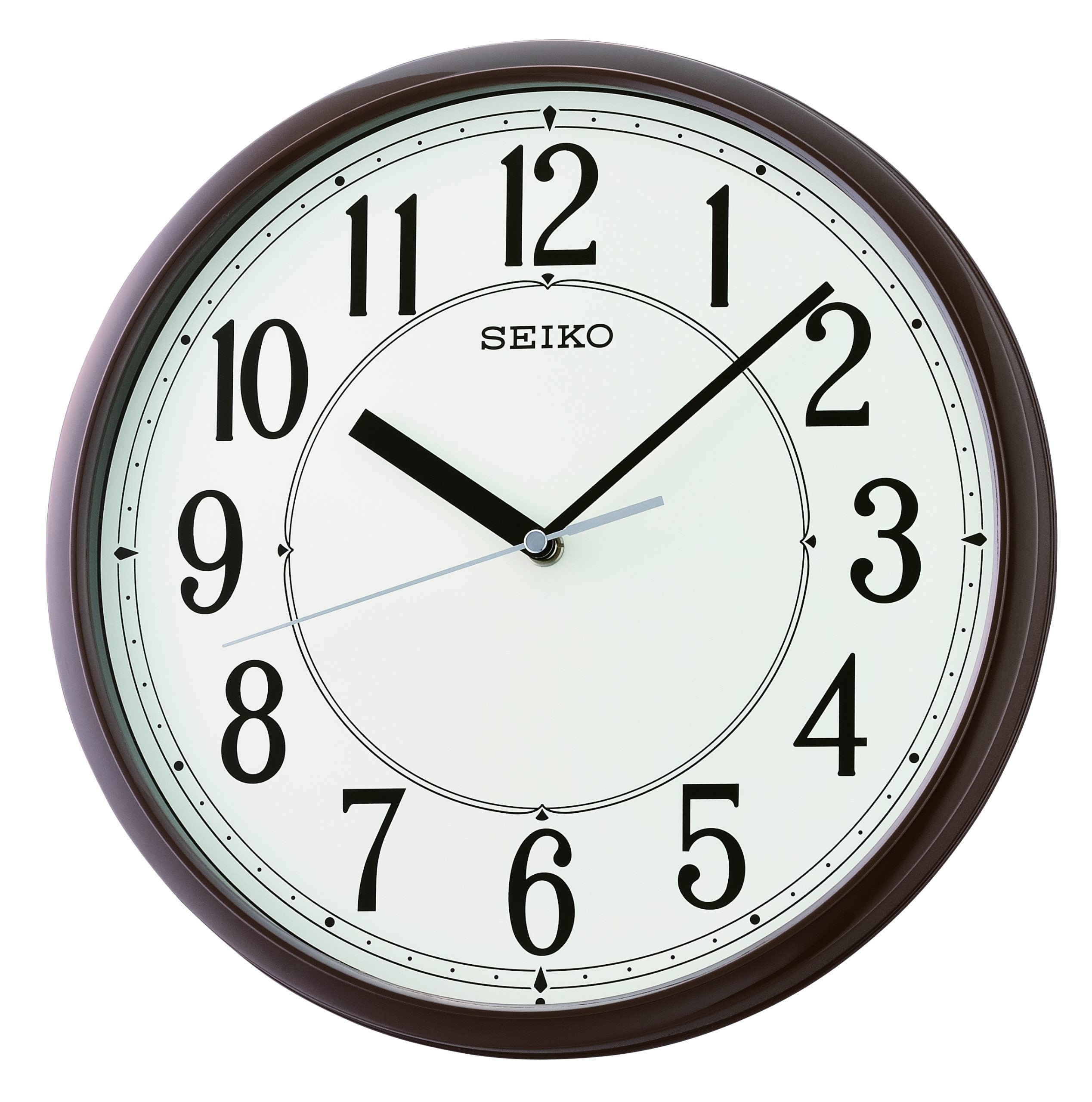 Seiko QXA756B  Wanduhr • Kunststoffgehäuse • Modernes Runddesign