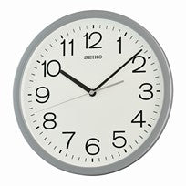 Seiko QXA847N Wanduhr Hellgrau • Geräuschloses Sweep-Uhrwerk • Gut ablesbar