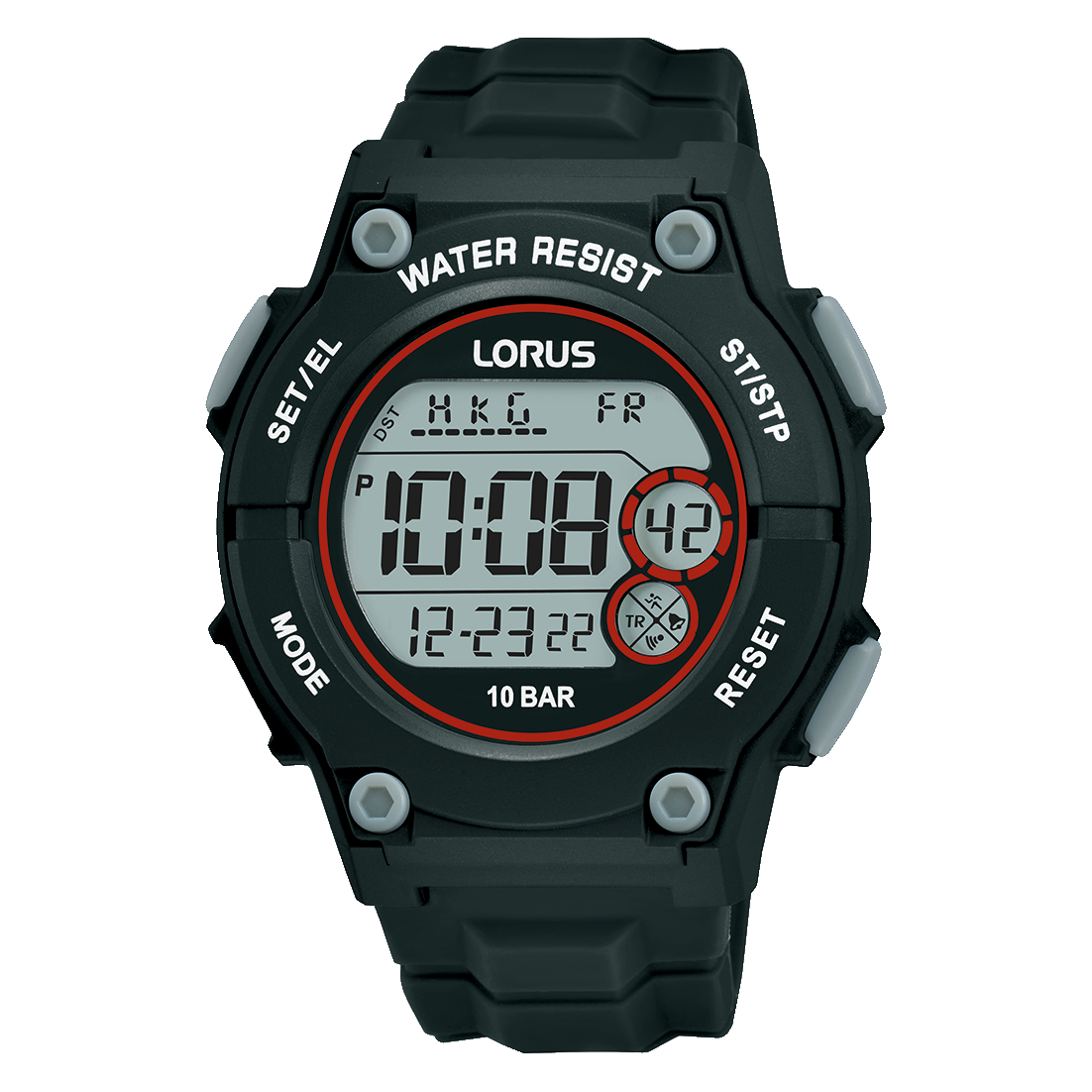 Lorus Sports R2329PX9 Herren Armbanduhr Schwarz • Digitale Anzeige • 13 Funktionen