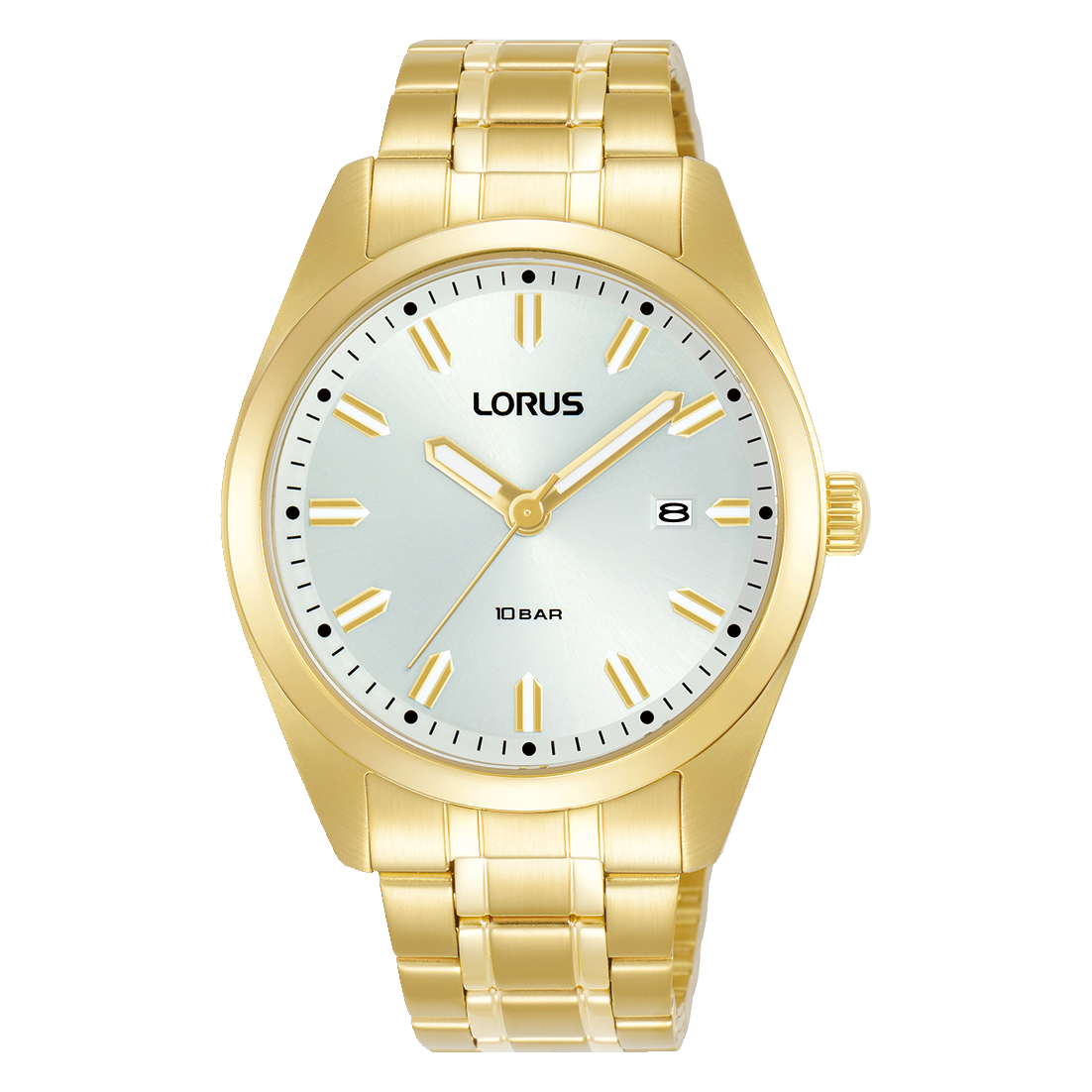 Lorus Sports RH982PX9 Herrenuhr Weiß • Mineralglas • Edelstahlarmband