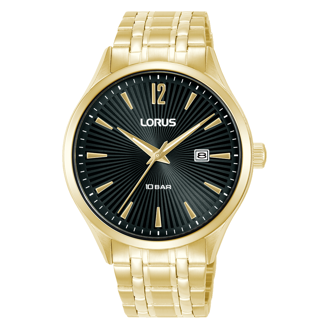 Lorus Classic RH994RX9 Herrenuhr Schwarz • Mineralglas • Edelstahlarmband