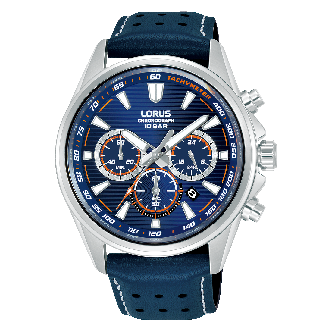 Lorus Sports RT327LX9 Herrenuhr Chronograph Dunkelblau • Mineralglas • 10 bar wasserdicht