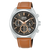 Lorus Sports RT387KX9 Herrenuhr Chronograph • Mineralglas • Braunes Lederband