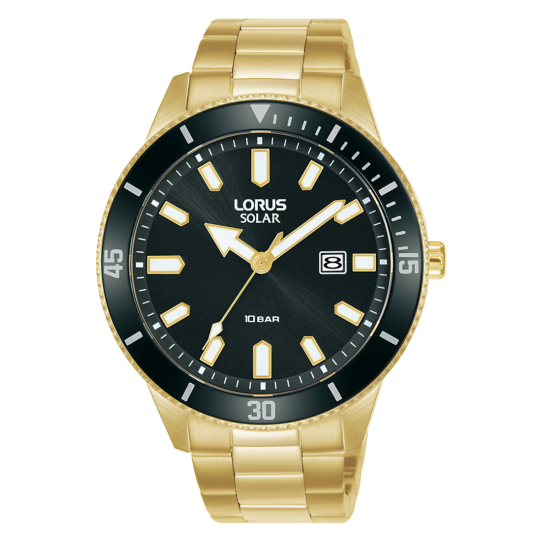 Lorus Sports RX308AX9 Herrenuhr Schwarz • Solarwerk • Mineralglas