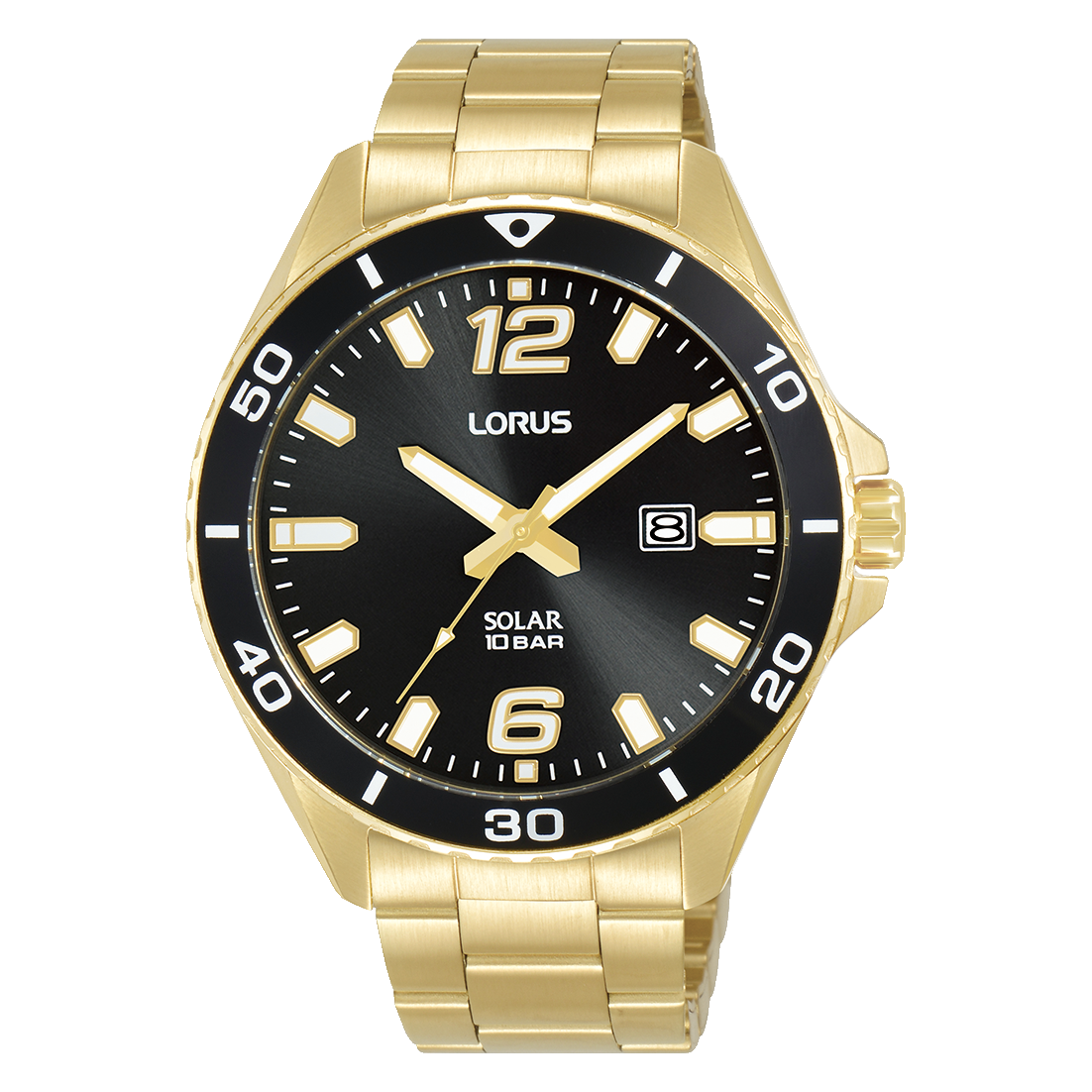 Lorus Sports RX366AX9 Herrenuhr Schwarz • Solarwerk • 10 BAR Wasserdicht