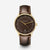 Sternglas Herrenuhr mit dunkelbraunem Lederarmband und braunem Zifferblatt