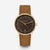 Sternglas Herrenuhr mit braunem Lederarmband und braunem Zifferblatt