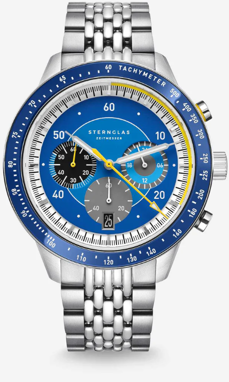Herrenuhr, Tachymeter 2.0 Mecha-Quartz, blau - Sternglas Modell: S01-TM06-ME14