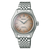 Seiko Presage Herrenuhr mit roséfarbenem Zifferblatt und Edelstahlarmband