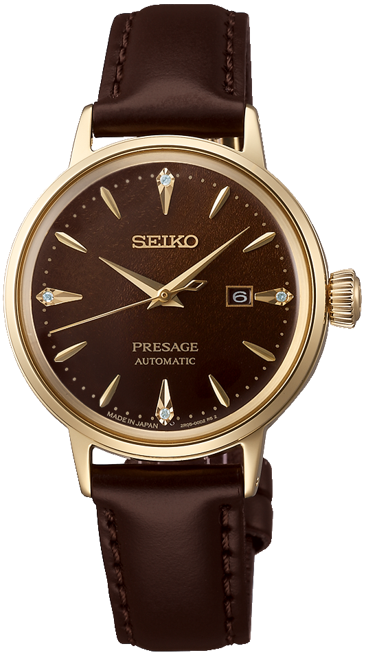 Seiko Presage Cocktail Time SRE020J1 Damen Uhr • Automatik-Uhrwerk • Diamant-Index