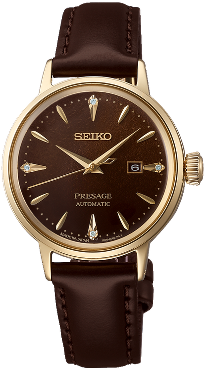 Seiko Presage Cocktail Time SRE020J1 Damen Uhr • Automatik-Uhrwerk • Diamant-Index