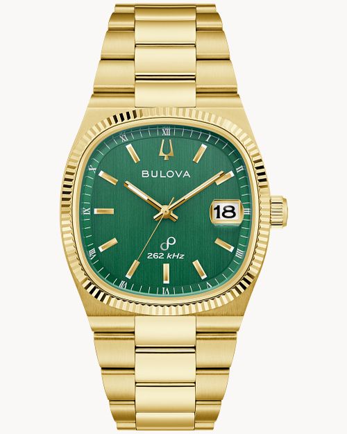 Bulova Super Seville 97B237 Herren Armbanduhr Grün • Saphirglas • HPQ Precisionist-Werk