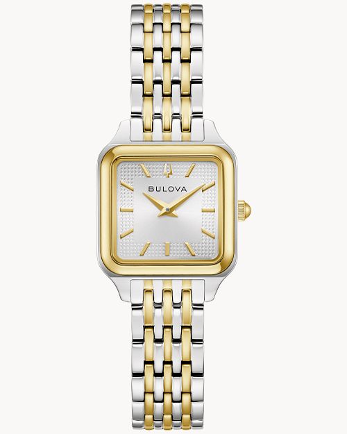 Bulova Sutton 98L330 Damenuhr Silber/Bicolor • Saphirglas • Quarzwerk