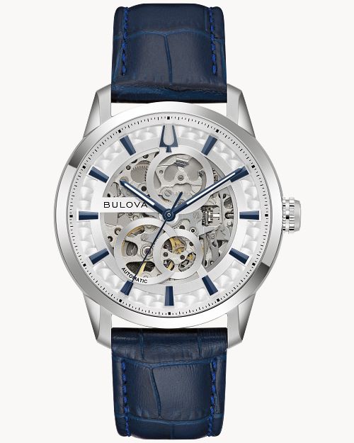 Bulova Sutton 96A330 Herrenuhr Silber • Automatikwerk • Saphirglas