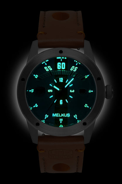 Herrenuhr, Automatik-Uhr aus Edelstahl - Blaues Zifferblatt - UMF RUHLA Modell: 1862-3