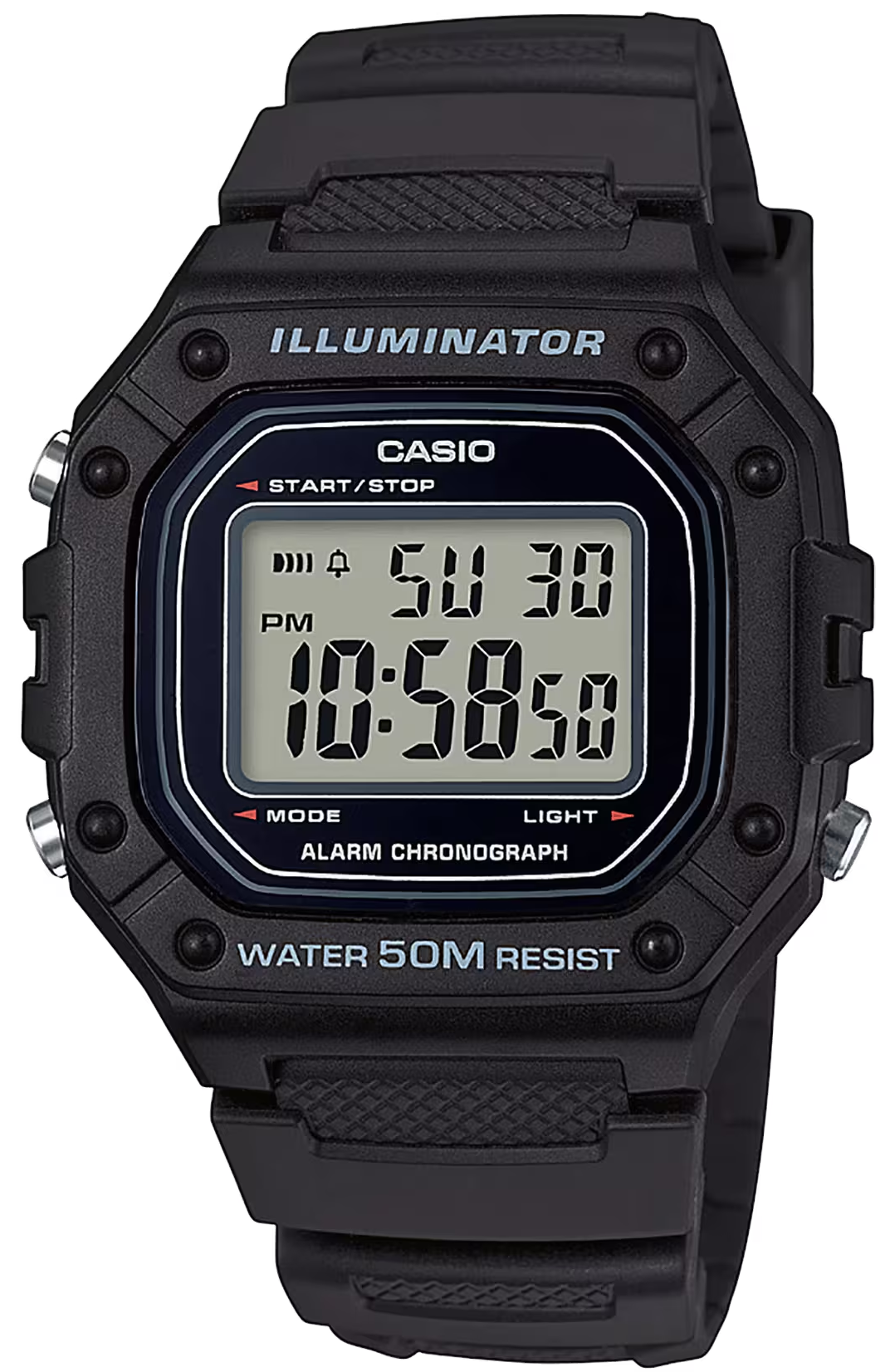 Casio Collection W-218H-1AVEF Uhr • 50m Wasserdichtigkeit • LED-Beleuchtung