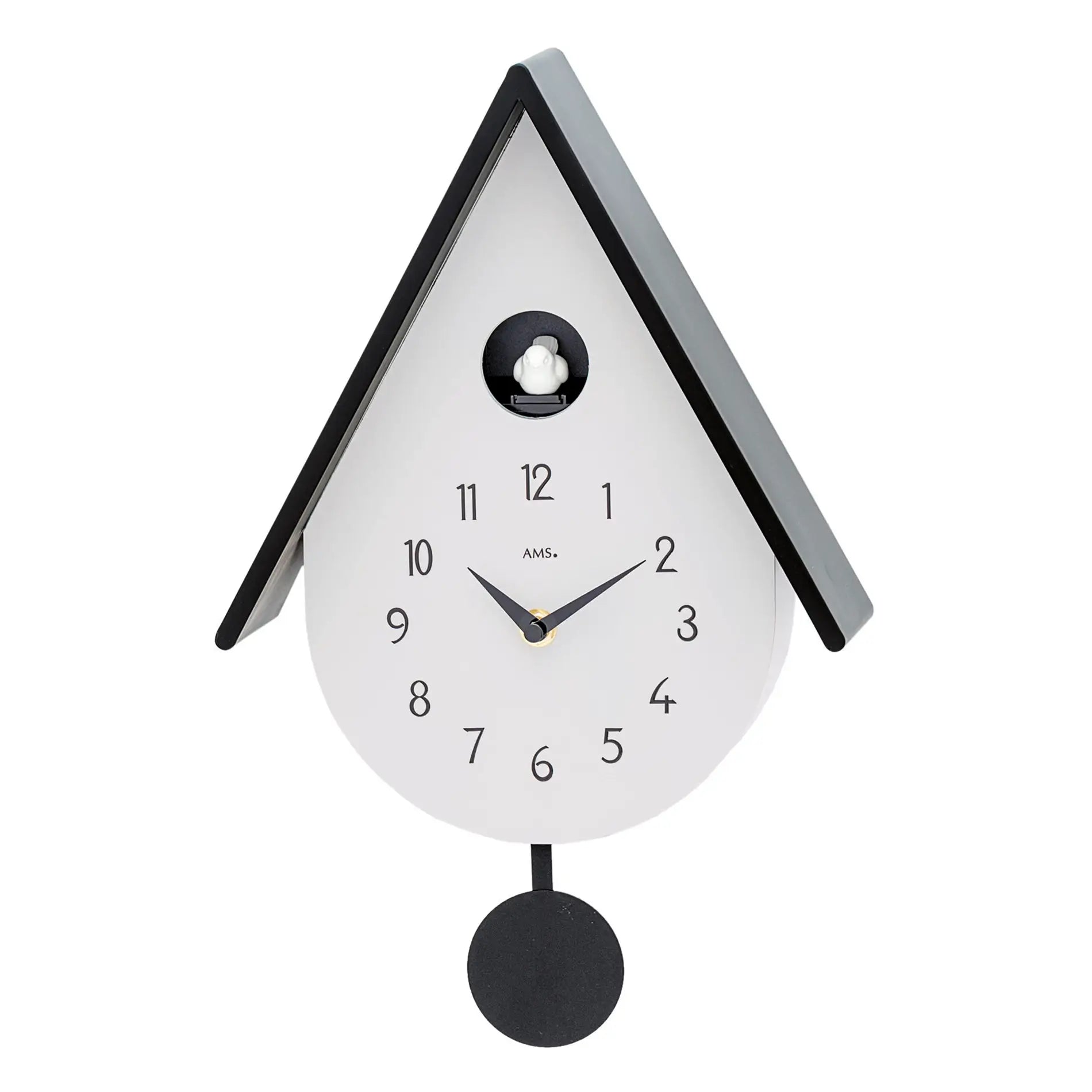 AMS W7510 Wanduhr • Quarz-Pendelwerk • Vogelmelodie