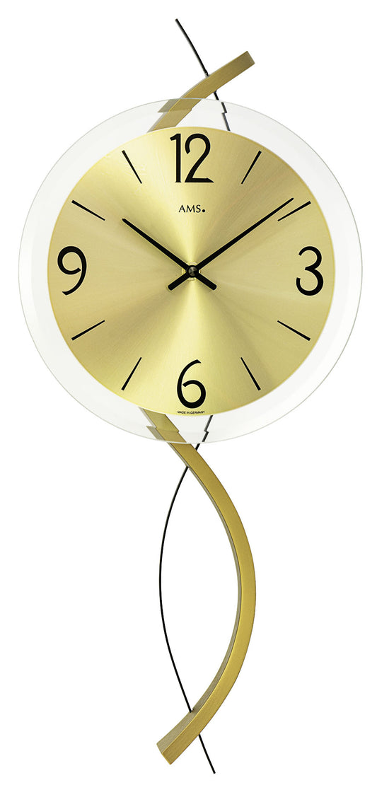 AMS Wanduhr Kunststoff • Funkgesteuert • Vintage-Stil