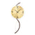 AMS W9719 Wanduhr • Holzgehäuse mit Metall-Zierelement • Mineralglas