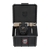 Herrenuhr in schwarzer Uhrenbox mit schwarzem Armband und beigem Stoffstreifen