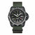 Luminox RECON-Herrenuhr mit schwarzem Gehäuse, schwarzem Zifferblatt und grünem Textilarmband