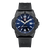 Schwarze Herrenuhr mit blauem Zifferblatt, Luminox Logo, schwarzem Silikonband