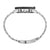 Damenuhr mit Metallarmband und geriffelter Lünette, sichtbarer Krone