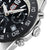 Herren-Chronograph mit geriffelter Taucherlünette und Drückern am Gehäuse, schwarzes Zifferblatt